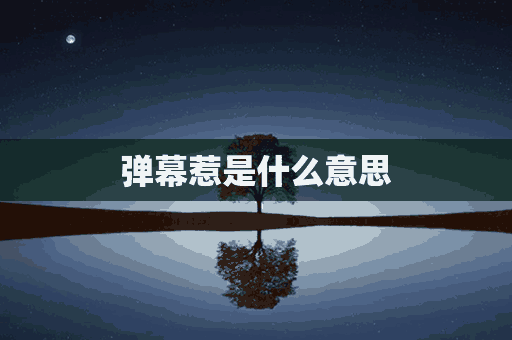 弹幕惹是什么意思